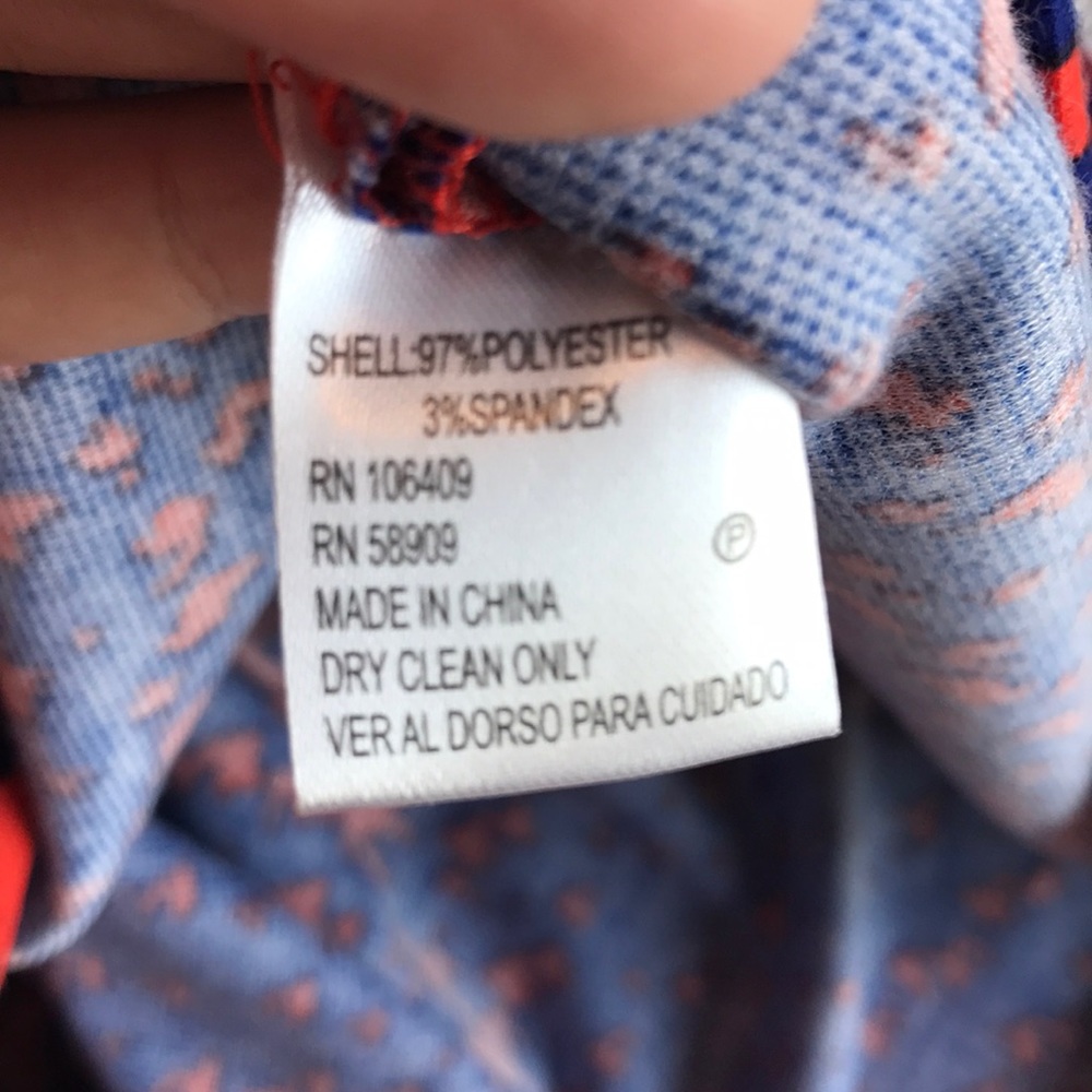 Cremieux -  Orange & Blue Houndstooth Pattern Dress - Picture 5 of 5